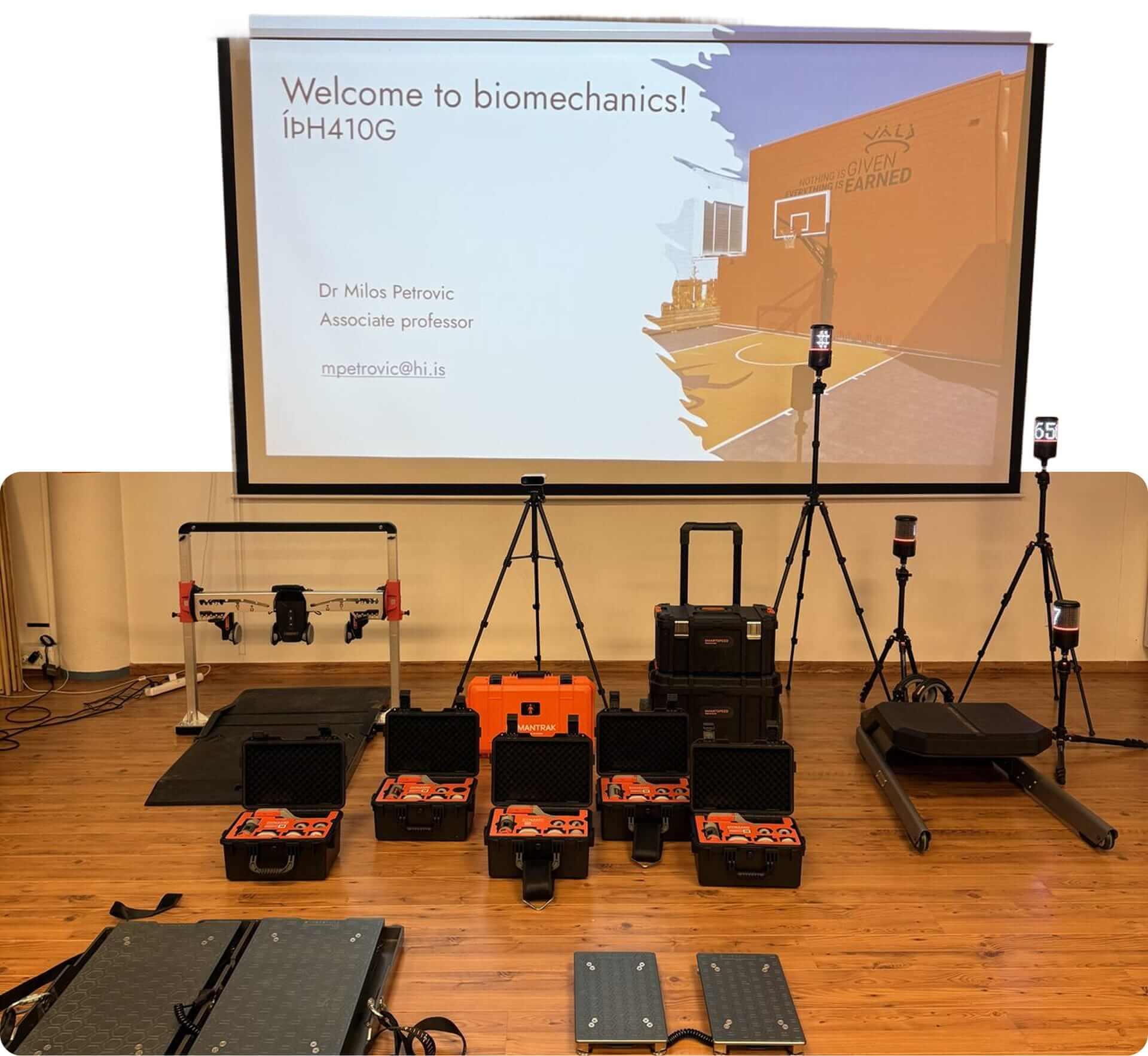 First day of the biomechanics course at the University of Iceland.