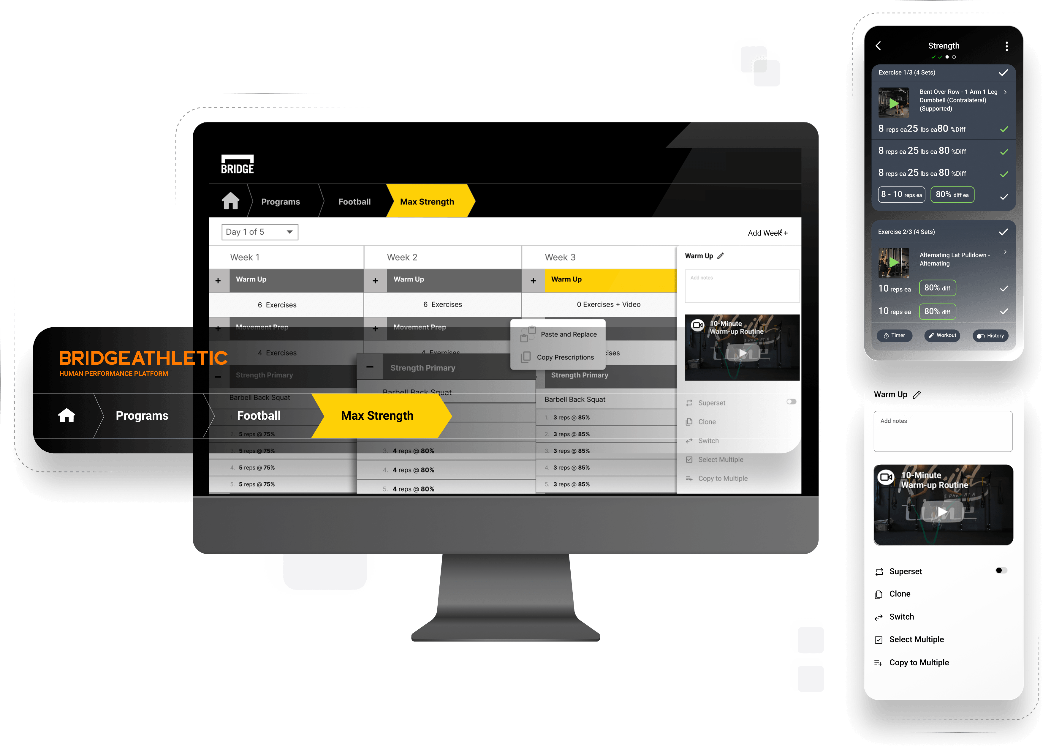 BridgeAthletic UI