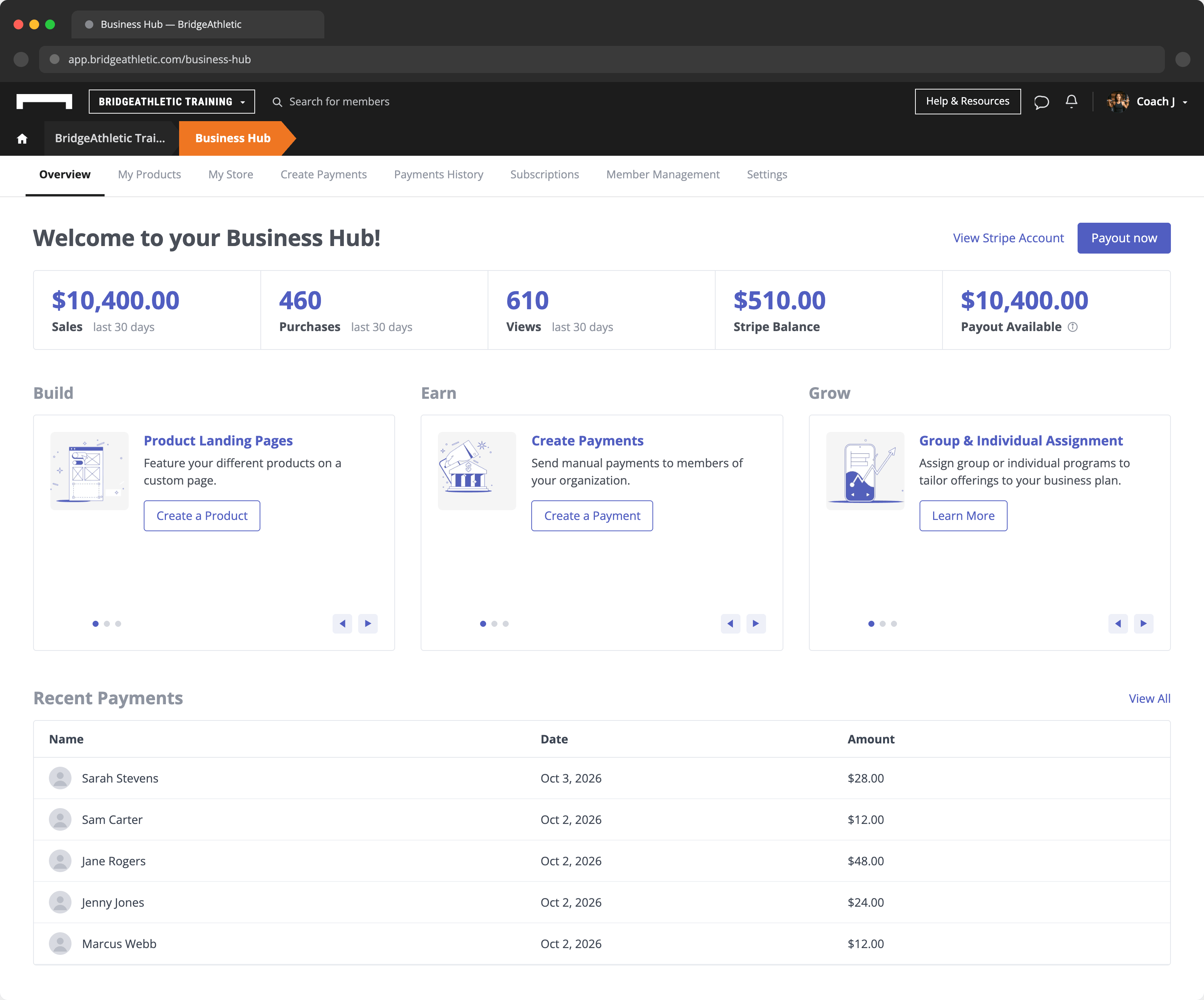 Business Hub Overview