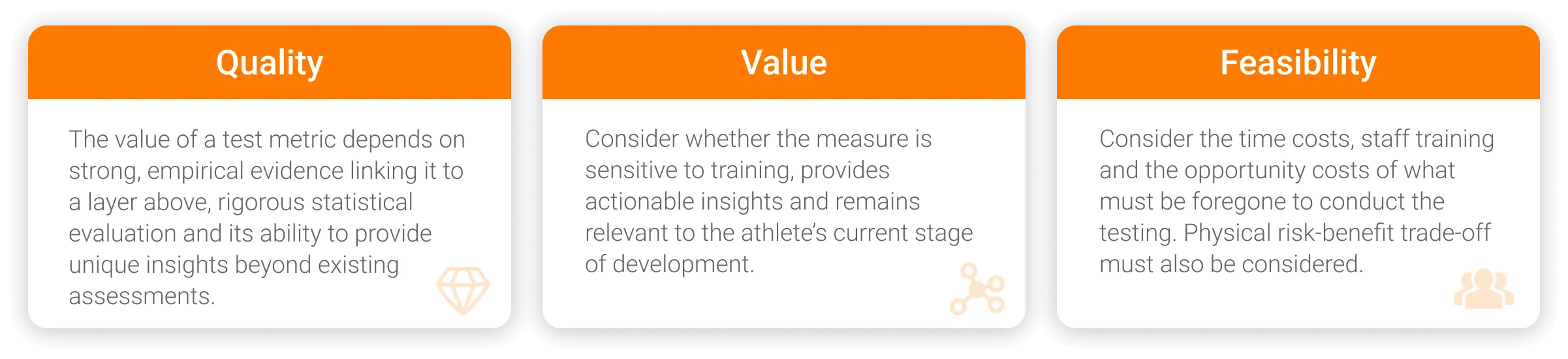 Quality, Value and Feasibility